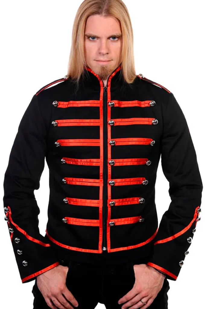 Banned Military Drummer Jacket Black/Red