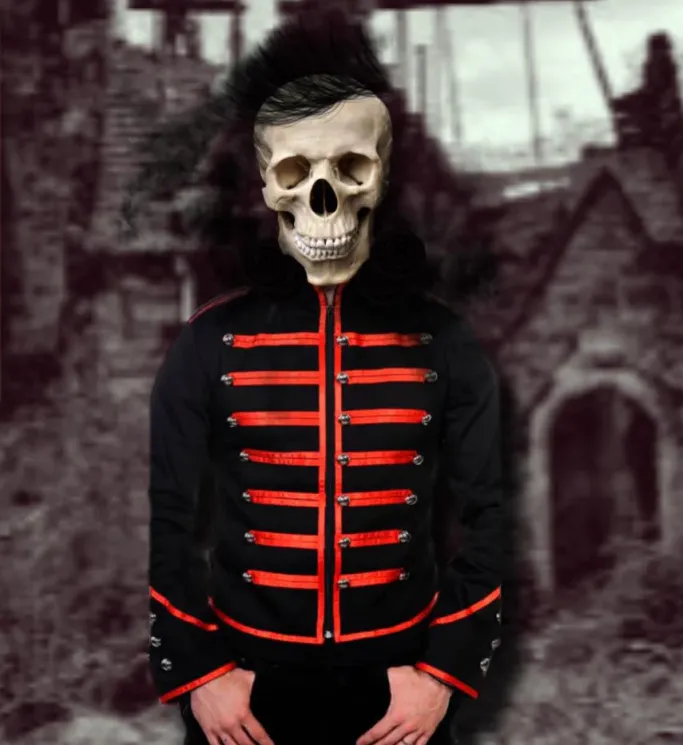 Banned Military Drummer Jacket Black/Red