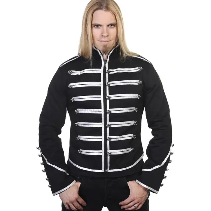 Banned Military Drummer Jacket Black/Silver