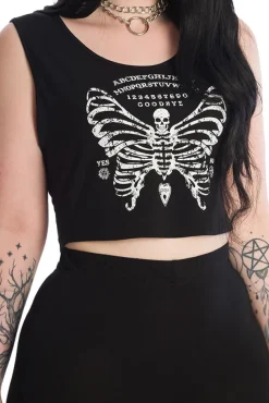 Banned Skeleton Butterfly Cropped Top