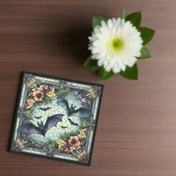 Oakhart Industries Bat Glass Coaster Set