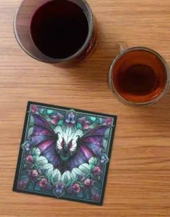 Oakhart Industries Bat Glass Coaster Set