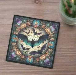 Oakhart Industries Bat Glass Coaster Set