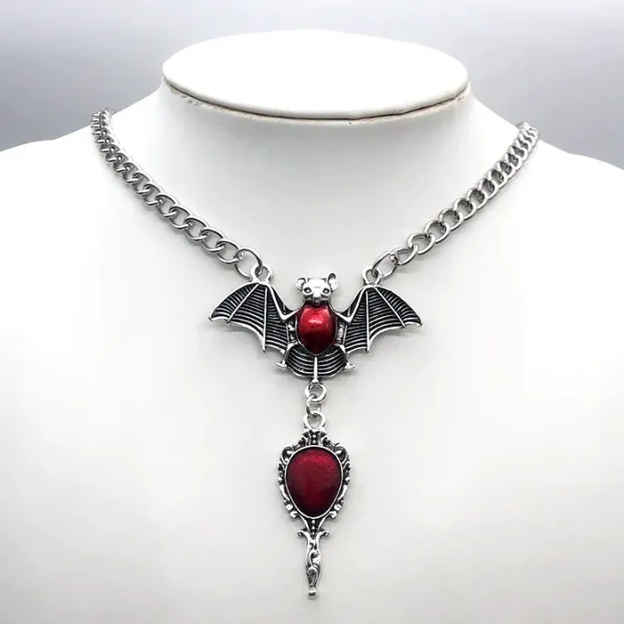 Gothic and Steampunk Jewellery Bat Necklace