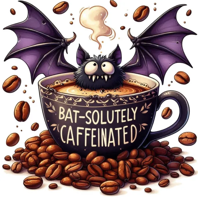 Oakhart Industries Bat Solutely Caffeinated Mug Art052