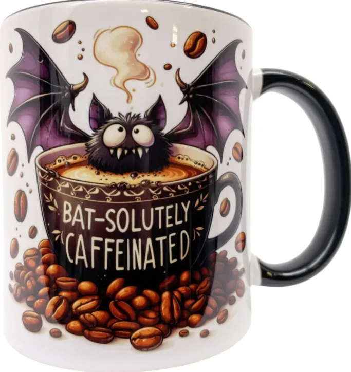 Oakhart Industries Bat Solutely Caffeinated Mug Art052