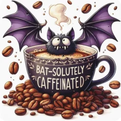 Oakhart Industries Bat Solutely Caffeinated Mug Art052