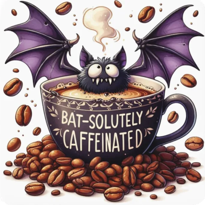 Oakhart Industries Bat Solutely Caffeinated Mug Art052