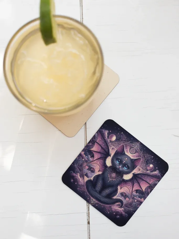 Oakhart Industries Batcat Coaster Art090