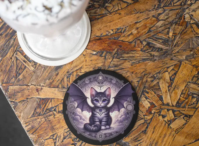 Oakhart Industries Batcat Coaster Art054