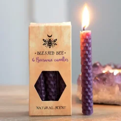 Something Different Beeswax Spell Candles Pack of 6 Purple
