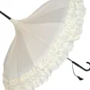 Soake Beige Frilled Gothic Pagoda Umbrella / Parasol