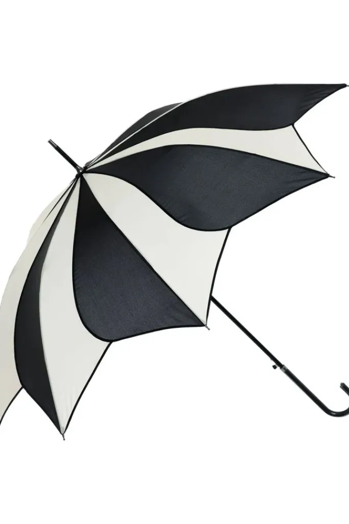 Soake Black and Cream Swirl Walking Stick Umbrella