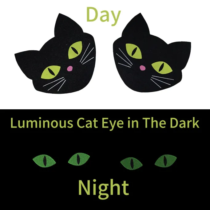 Nipple Pasties Black Cat Glow in the Dark Pasties