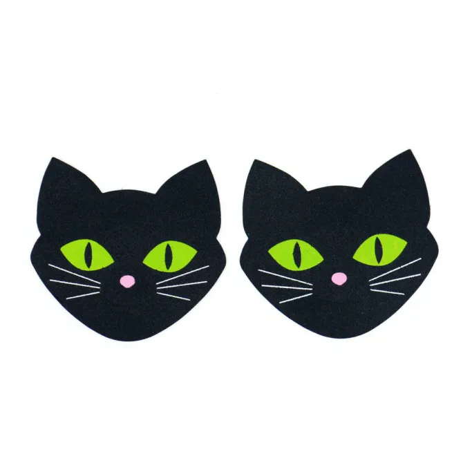Nipple Pasties Black Cat Glow in the Dark Pasties