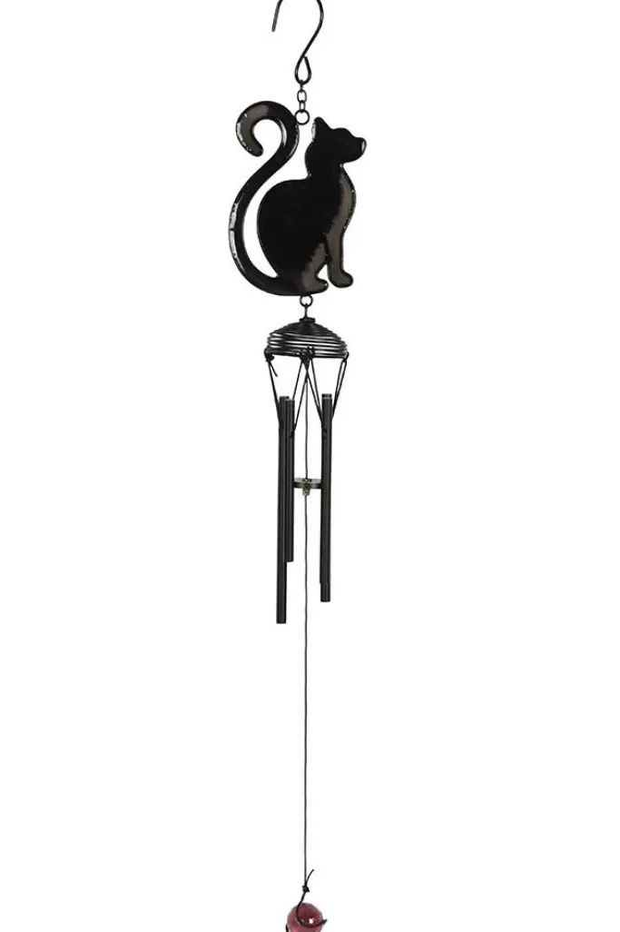 Something Different Black Cat Profile Windchime