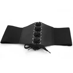 Gothic Accessories Black Corset Style Waist Belt