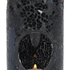 Something Different Black Crackle Pillar Oil Burner