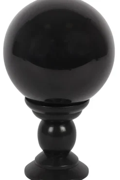 Something Different Black Crystal Ball on Stand Large