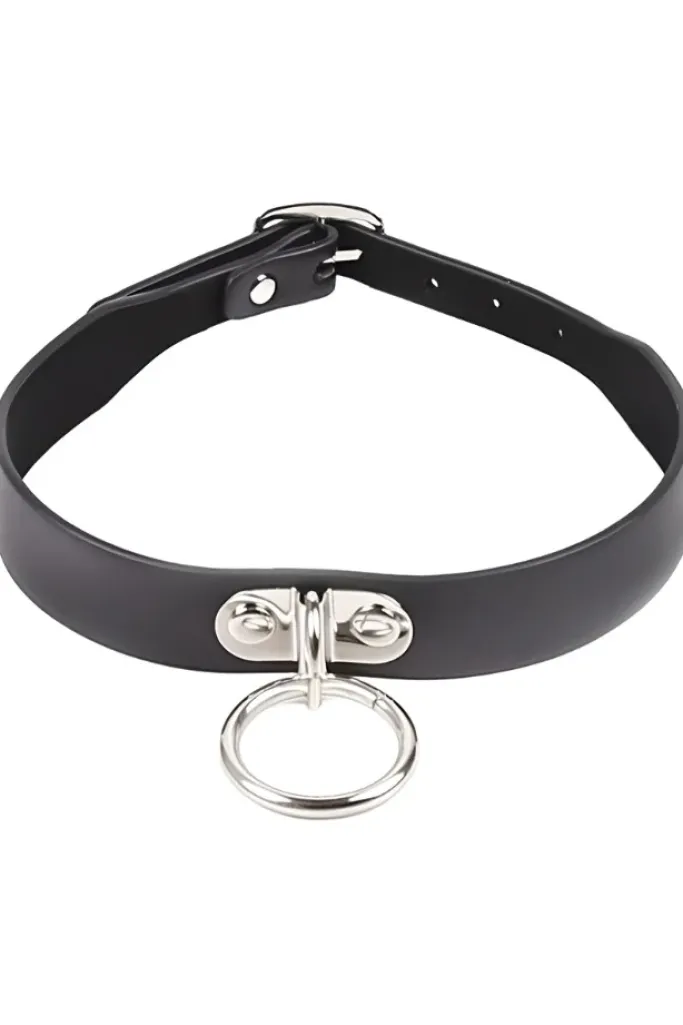 Gothic Collars Black Gothic Collar with Ring