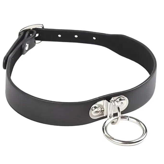 Gothic Collars Black Gothic Collar with Ring