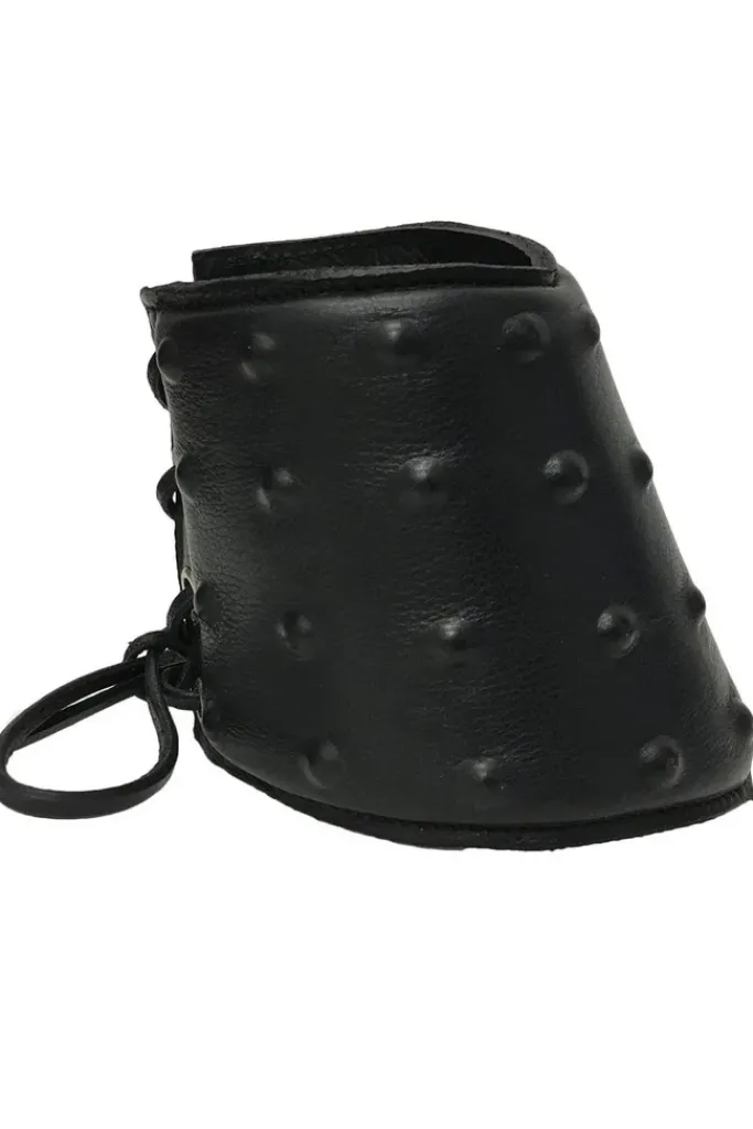 Angel Clothing Black Leather Lace Up Studded Gauntlet