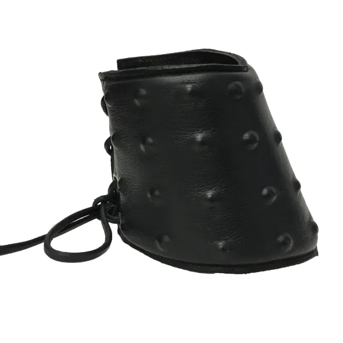 Angel Clothing Black Leather Lace Up Studded Gauntlet