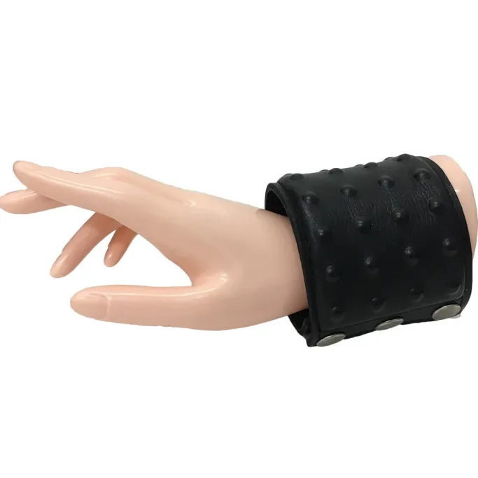 Angel Clothing Black Leather Studded Wrist Cuff