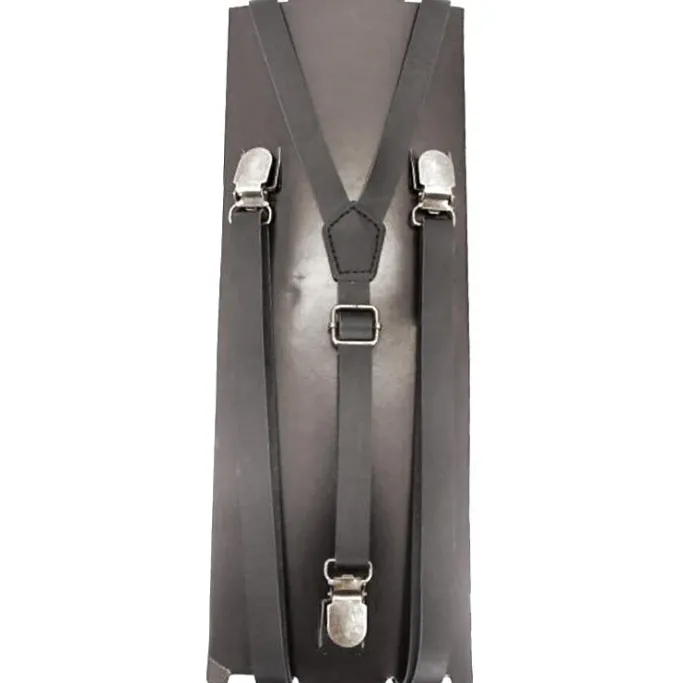 Gothic Accessories Black Leatherlook Adjustable Braces Steampunk