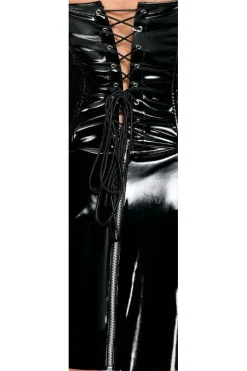 Black Level Corset Vinyl Dress