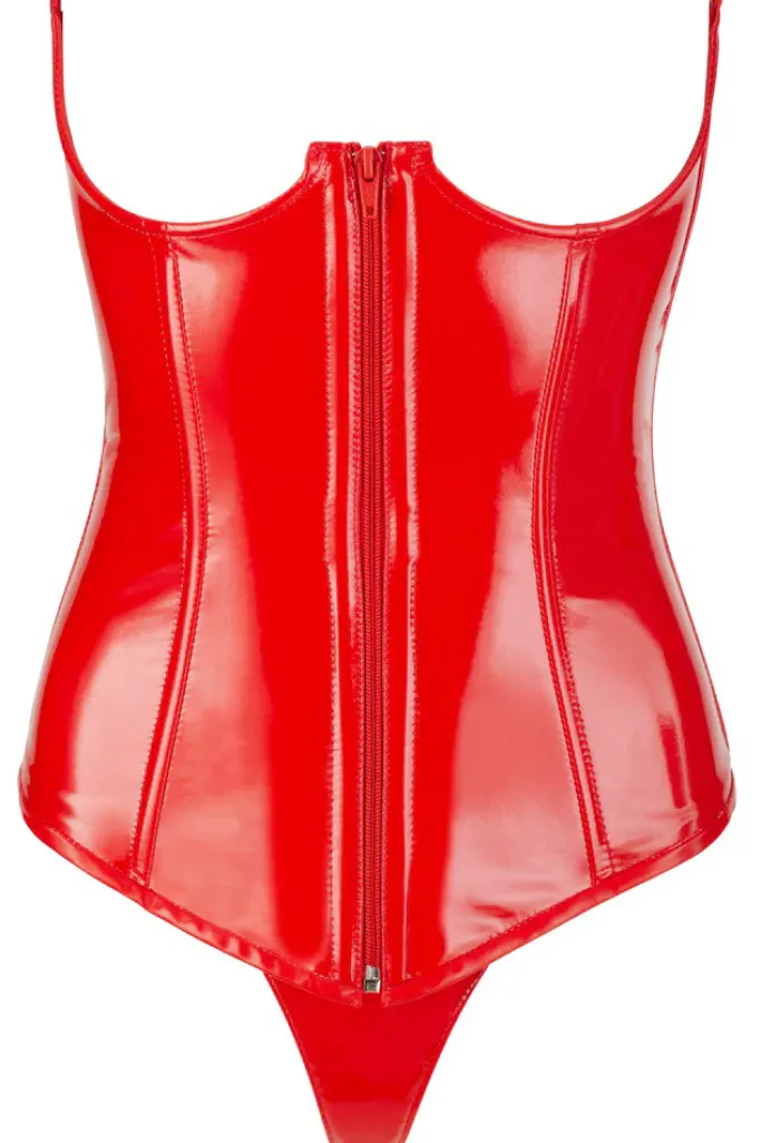 Black Level Red Vinyl Corset