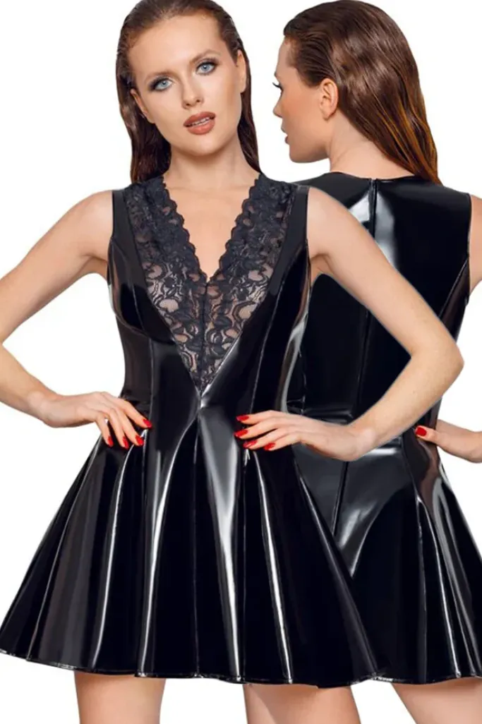Black Level Seductive Vinyl Dress