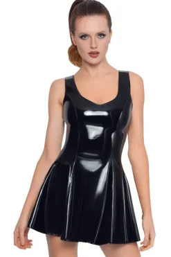 Black Level Short Vinyl Dress