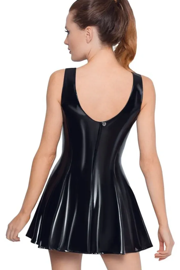 Black Level Short Vinyl Dress