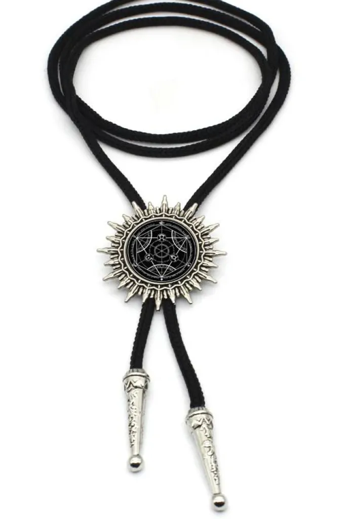 Gothic and Steampunk Jewellery Black Magic Bootlace Tie