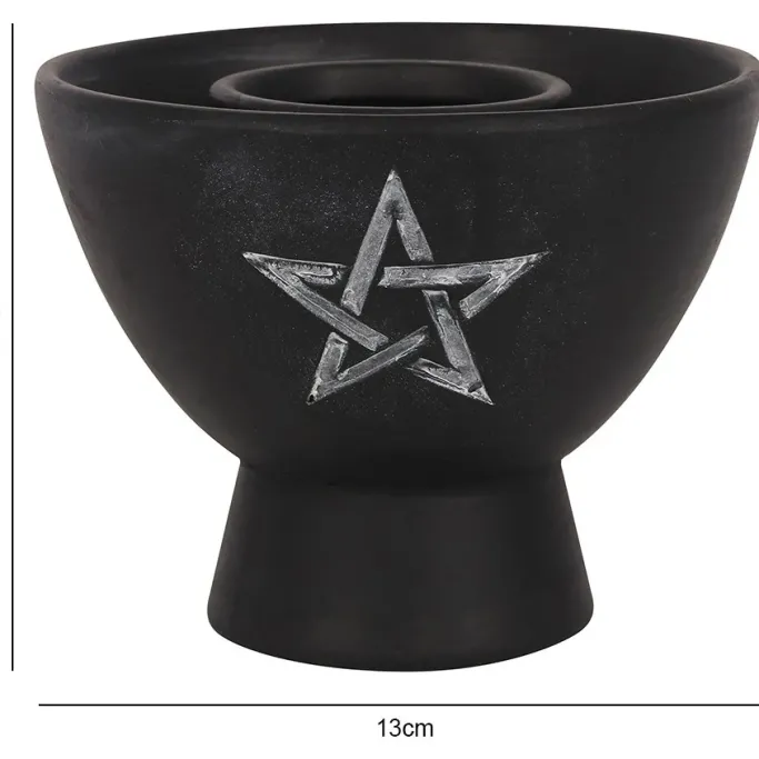 Something Different Black Pentagram Cleansing Bowl