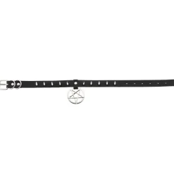 Gothic Collars Black Pentagram Spiked Collar