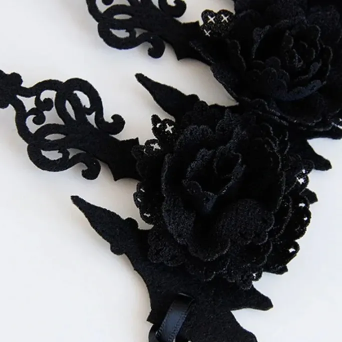 Gothic Hair Accessories Black Rose Gothic Crown