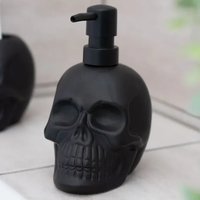 Something Different Black Skull Soap Dispenser