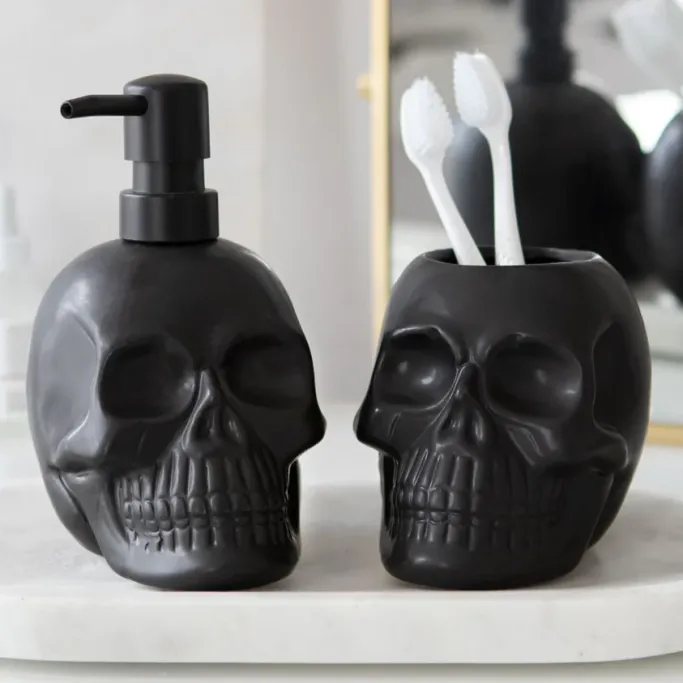 Something Different Black Skull Soap Dispenser