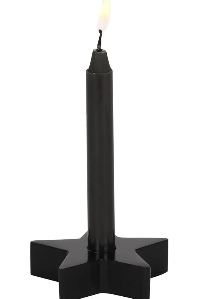 Something Different Black Star Spell Candle Holder