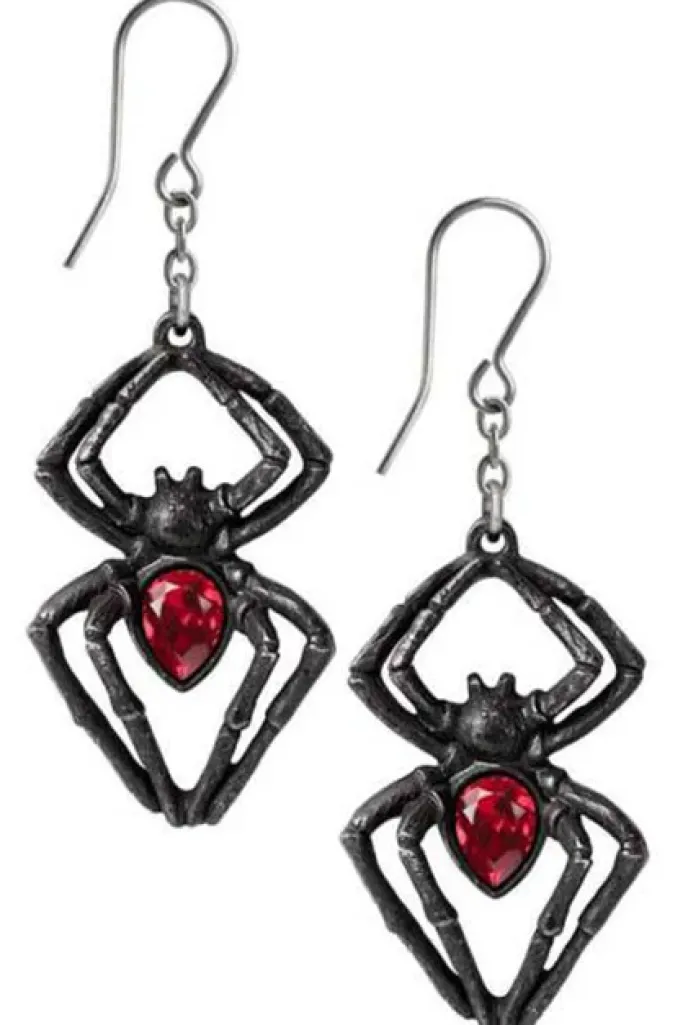 Alchemy Gothic Black Widow Earrings