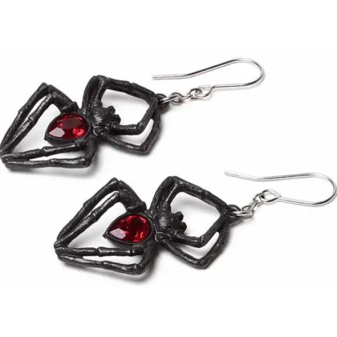 Alchemy Gothic Black Widow Earrings