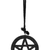 Something Different Black Wooden Hanging Pentagram
