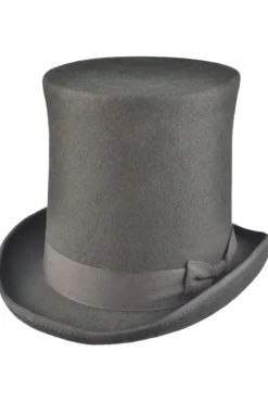 Euro Accessories Black Wool Felt Steampunk Stovepipe Hat