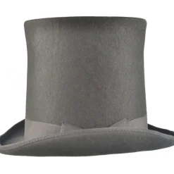 Euro Accessories Black Wool Felt Steampunk Stovepipe Hat
