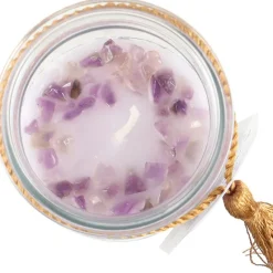 Something Different Blackberry Tube Candle with Amethyst Crystals