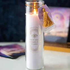 Something Different Blackberry Tube Candle with Amethyst Crystals