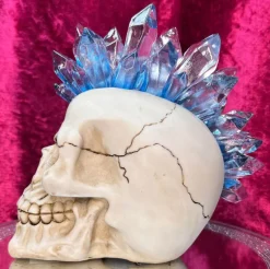 Nemesis Now Blue Crystal Hawk Skull