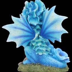 Nemesis Now Blue Poppy Flower Dragon Figurine